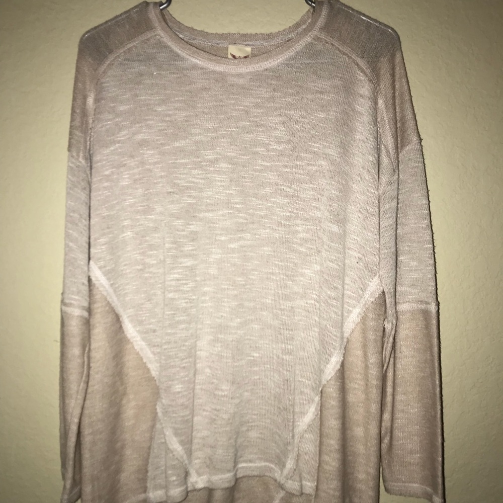 Knitted tan long sleeve